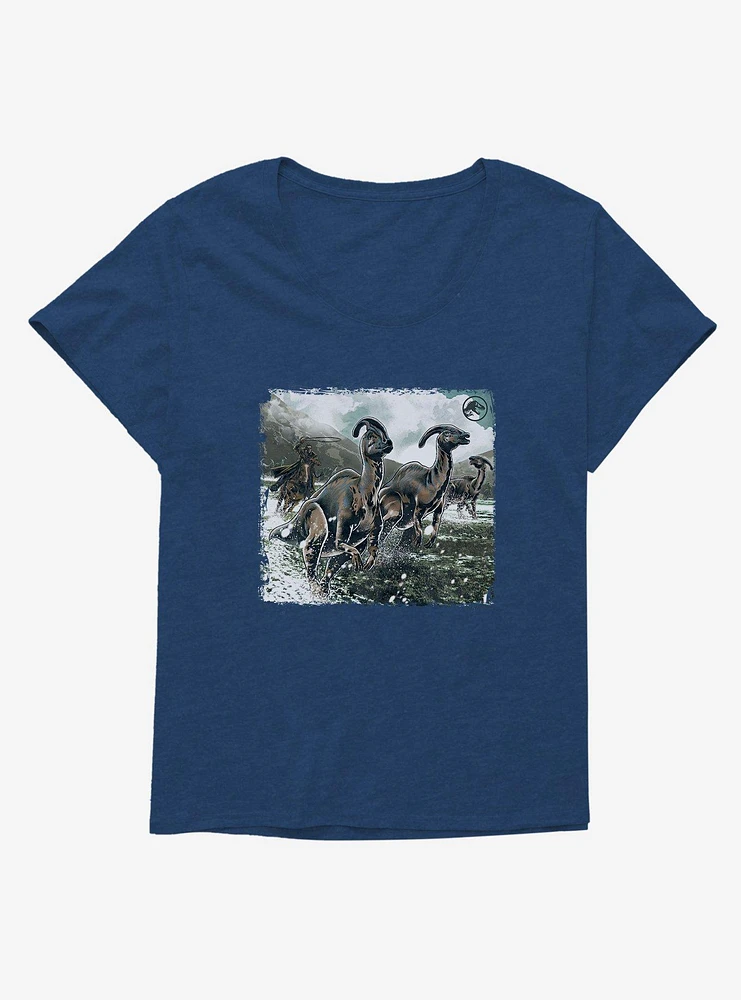 Jurassic World Dominion Parasaurolophus Rodeo Girls T-Shirt Plus