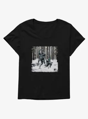 Jurassic World Dominion Forest Hunt Womens T-Shirt Plus