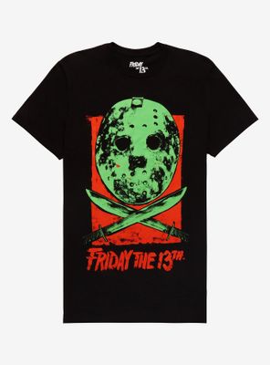 Friday The 13th Mask & Crossed Machetes T-Shirt