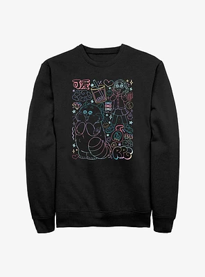 Disney Pixar Turning Red Neon Doodle Sweatshirt