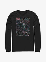 Disney Pixar Turning Red Neon Doodle Long Sleeve T-Shirt