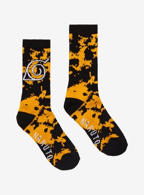 Naruto Shippuden Hidden Leaf Tie-Dye Crew Socks