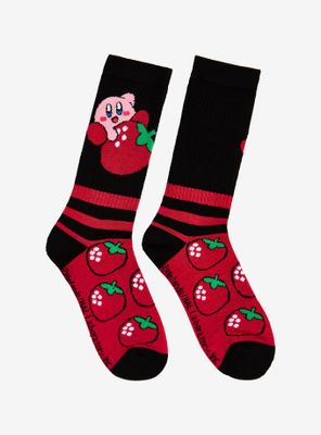 Kirby Strawberry Stripe Crew Socks