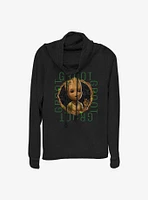Marvel Guardians of the Galaxy Groot Focus Cowl Neck Long-Sleeve Top