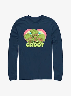 Marvel Guardians of the Galaxy Groot Hearts Long Sleeve T-Shirt