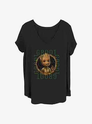Marvel Guardians of the Galaxy Groot Focus Girls T-Shirt Plus