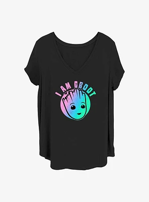 Marvel Guardians of the Galaxy Rainbow Groot Girls T-Shirt Plus