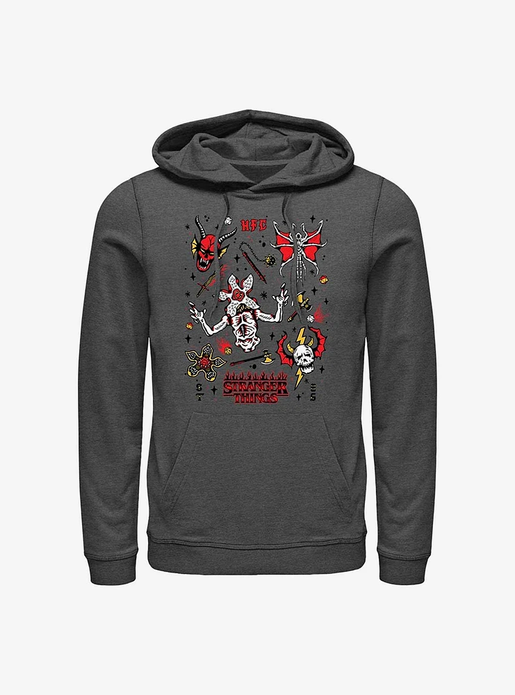 Stranger Things Hellfire Club Icons Hoodie