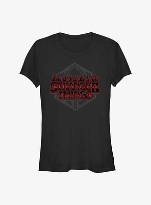 Stranger Things Dice Badge Logo Girls T-Shirt