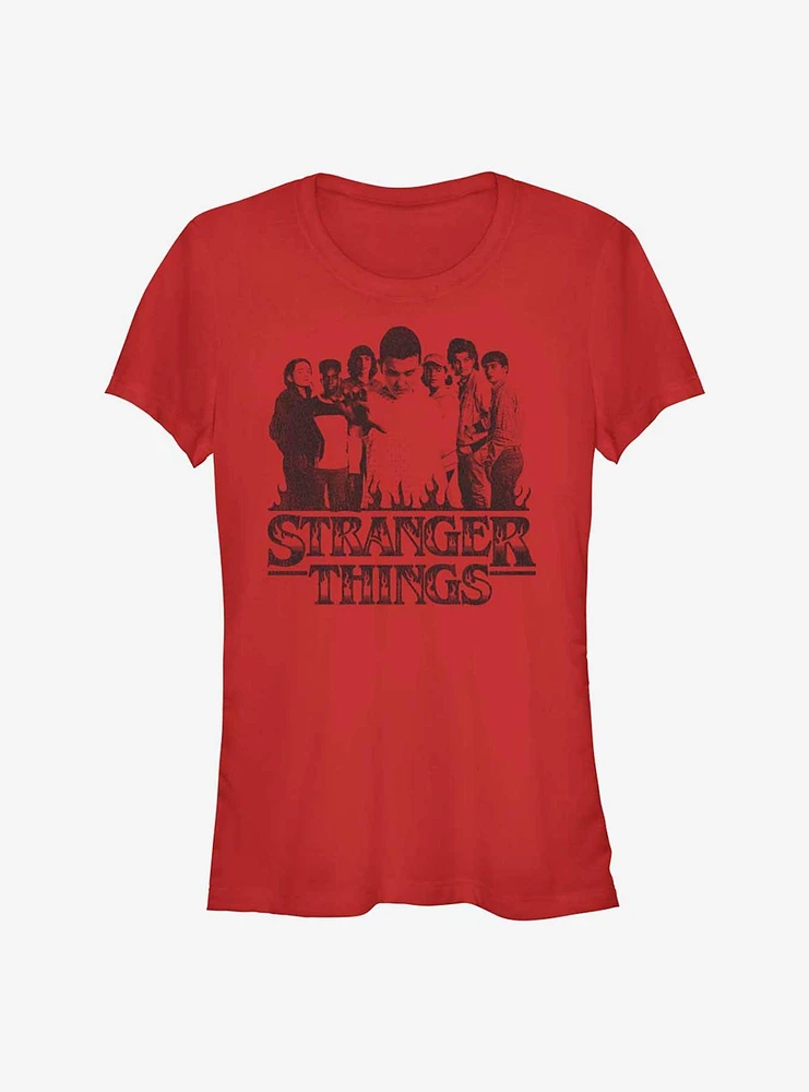 Stranger Things Group Focus Girls T-Shirt