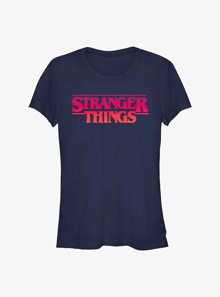 Stranger Things Grunge Logo Girls T-Shirt