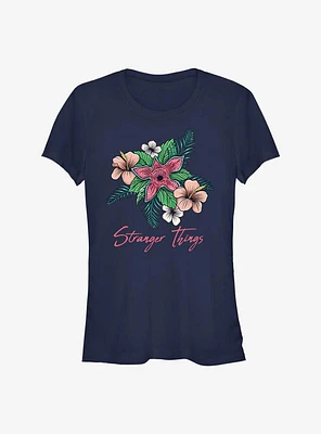 Stranger Things Floral Girls T-Shirt