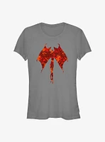 Stranger Things Demobat Pattern Fill Girls T-Shirt