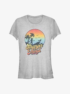 Stranger Things Retro Sun Demogorgon Girls T-Shirt