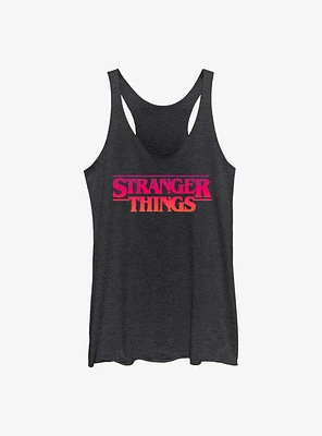 Stranger Things Grunge Logo Girls Tank