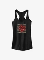 Stranger Things Demogorgon Text Stack Girls Tank