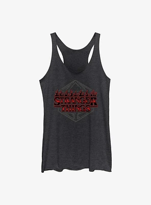 Stranger Things Dice Badge Logo Girls Tank