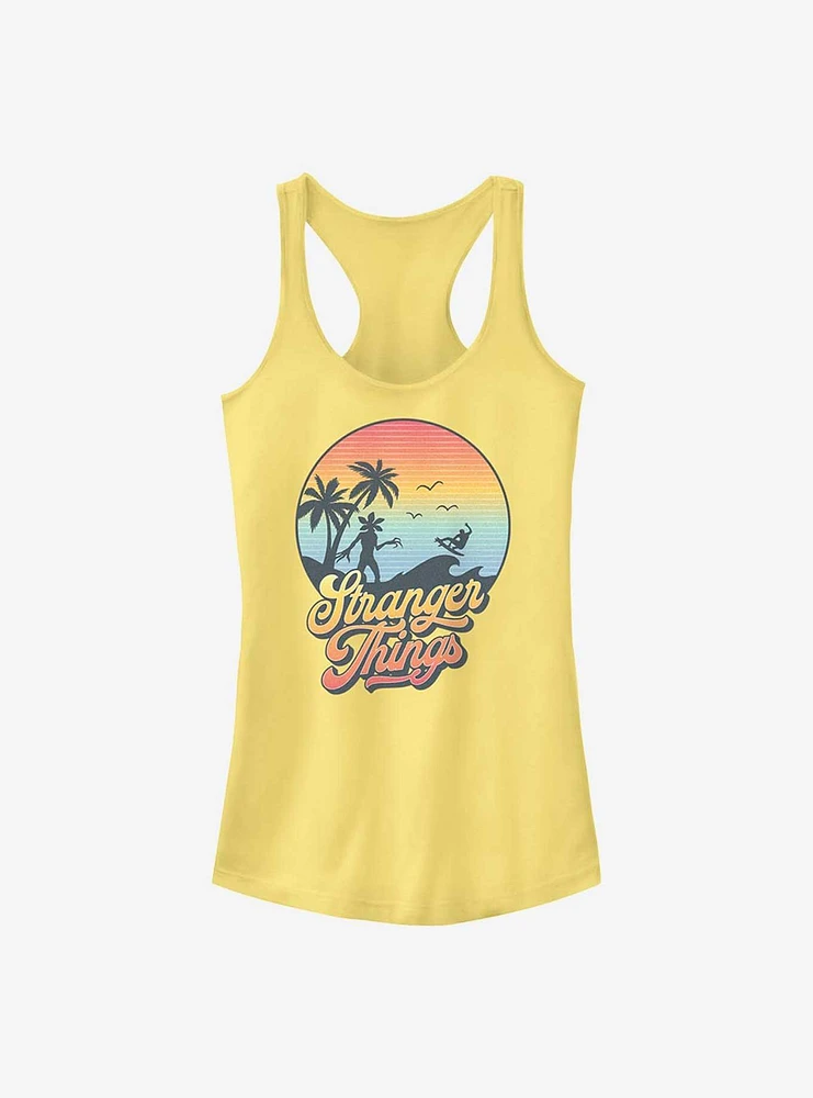 Stranger Things Retro Sun Demogorgon Girls Tank Top