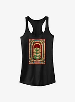 Stranger Things Stained Glass Rose Girls Tank Top