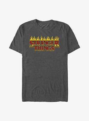 Stranger Things On Fire Logo T-Shirt
