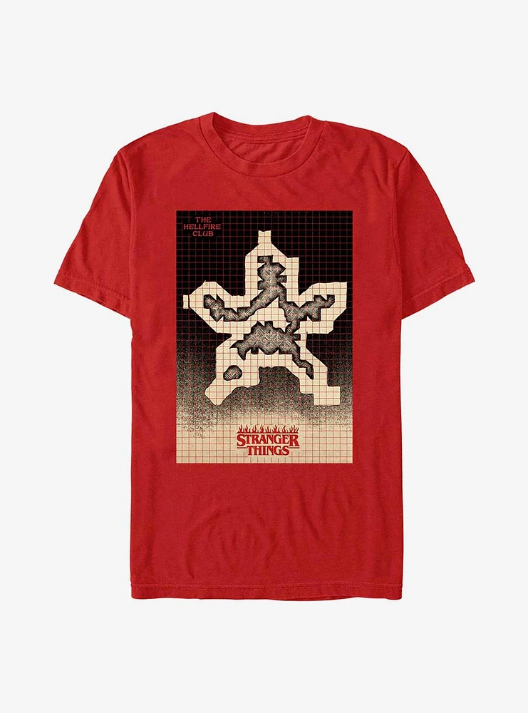 Stranger Things Hellfire Grid Demogorgon T-Shirt