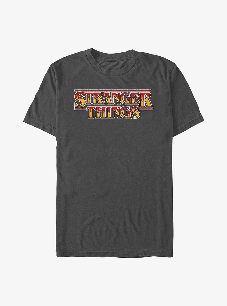 Stranger Things Inlay Flames Logo T-Shirt