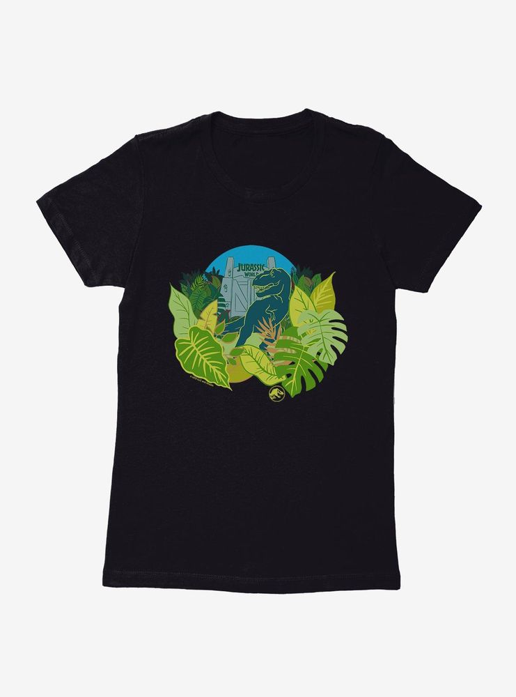 Jurassic World T-Rex Habitat Gate Womens T-Shirt