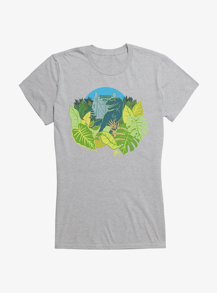 Jurassic World T-Rex Habitat Gate Girls T-Shirt