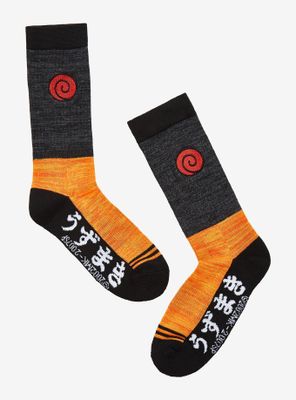 Naruto Shippuden Uzumaki Embroidered Crew Socks