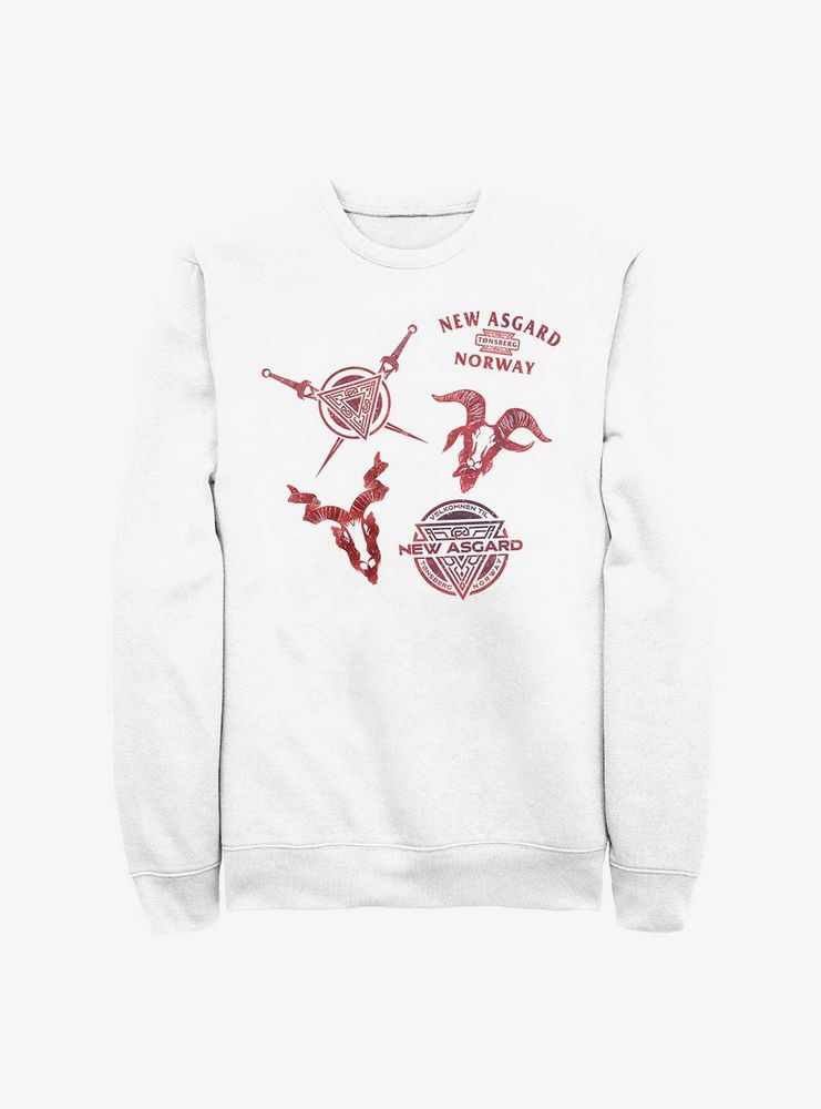 Marvel Thor: Love And Thunder New Asgard Symbols Sweatshirt