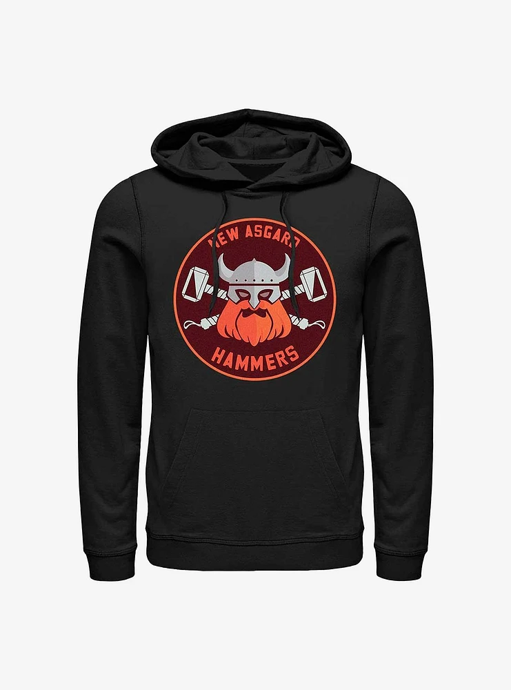 Marvel Thor: Love And Thunder New Asgard Hammers Badge Hoodie