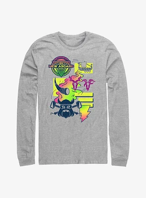 Marvel Thor: Love And Thunder New Asgard Neon Icons Long Sleeve T-Shirt