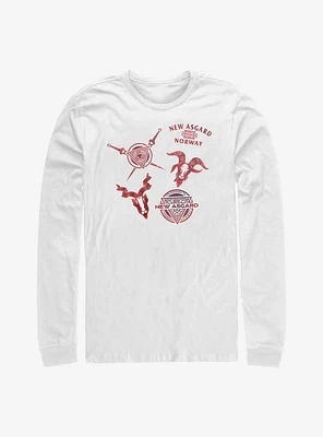 Marvel Thor: Love And Thunder New Asgard Symbols Long Sleeve T-Shirt