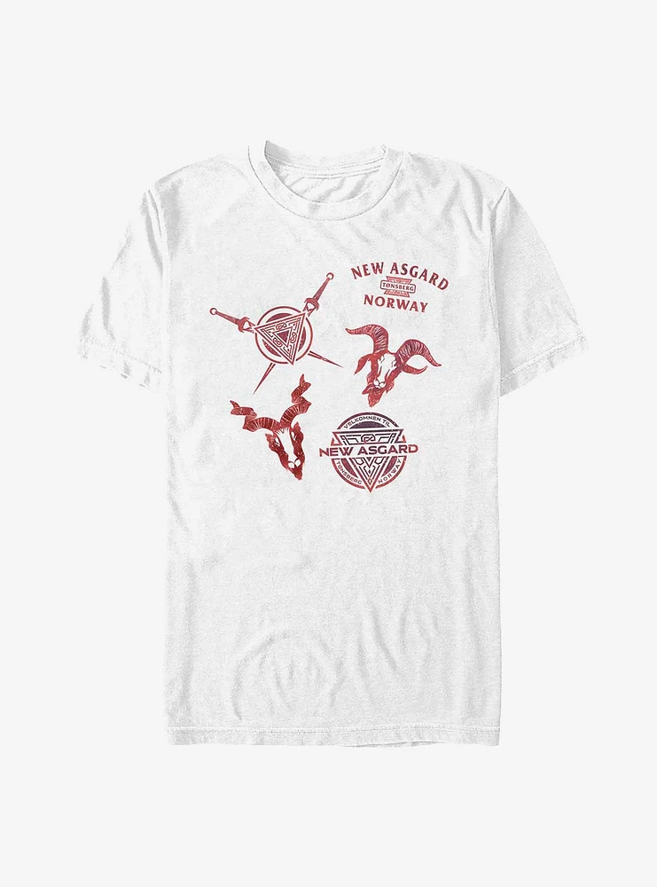 Marvel Thor: Love And Thunder New Asgard Symbols T-Shirt