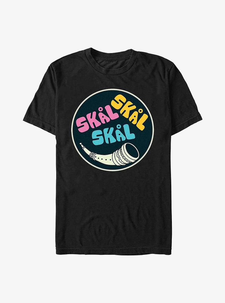 Marvel Thor: Love And Thunder Skal Badge T-Shirt