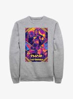 Marvel Thor: Love And Thunder Neon Poster Sweatshirt