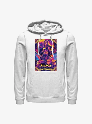 Marvel Thor: Love And Thunder Neon Poster Hoodie