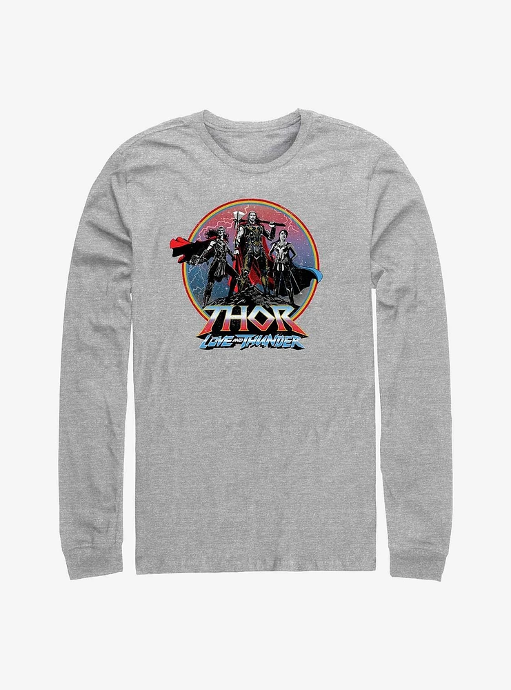 Marvel Thor: Love And Thunder Asgardians Circle Badge Long Sleeve T-Shirt