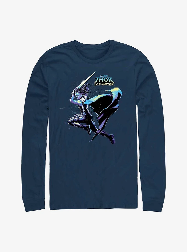 Marvel Thor: Love And Thunder Valkyrie Hero Shot Long Sleeve T-Shirt