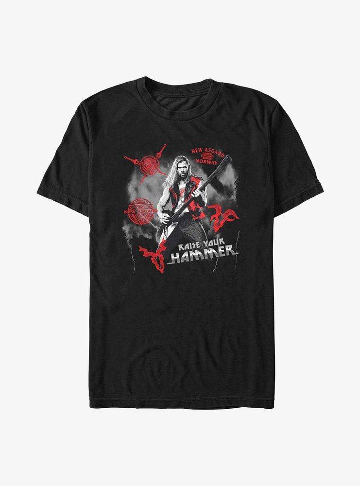 Marvel Thor: Love And Thunder Rock God Raise Your Hammer T-Shirt