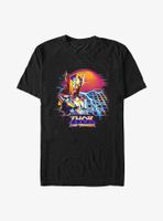 Marvel Thor: Love And Thunder Synthwave Sunset T-Shirt