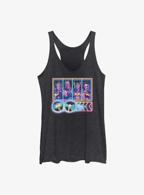 Marvel Thor: Love And Thunder Neon Character Select Womens Tank Top