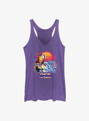 Marvel Thor: Love And Thunder Synthwave Sunset Womens Tank Top