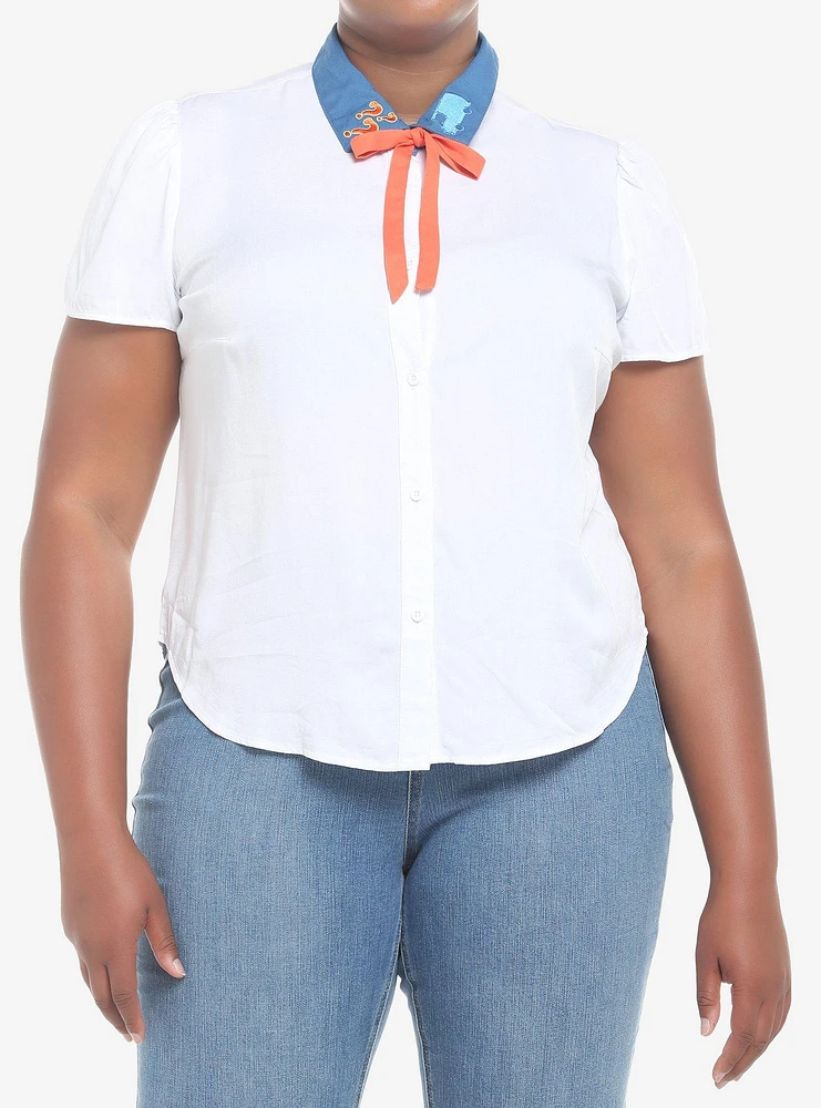 Scooby-Doo! Fred Girls Woven Button-Up Plus