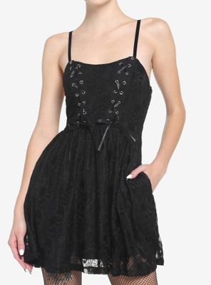 Black Skull Lace Dress