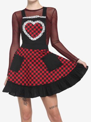 Black & Red Checkered Heart Skirtall