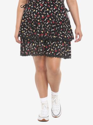 Cottage Critters Lace-Up Tiered Skirt Plus