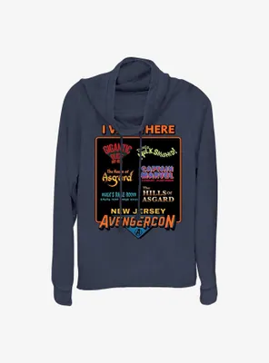 Marvel Ms. I Was There Avengercon Cowl Neck Long-Sleeve Womens Top