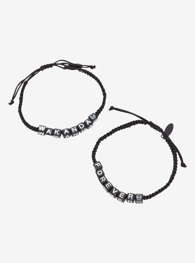 Marvel Black Panther: Wakanda Forever Best Friend Cord Bracelet Set