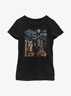 Disney Pixar Lightyear Ships Youth Girls T-Shirt